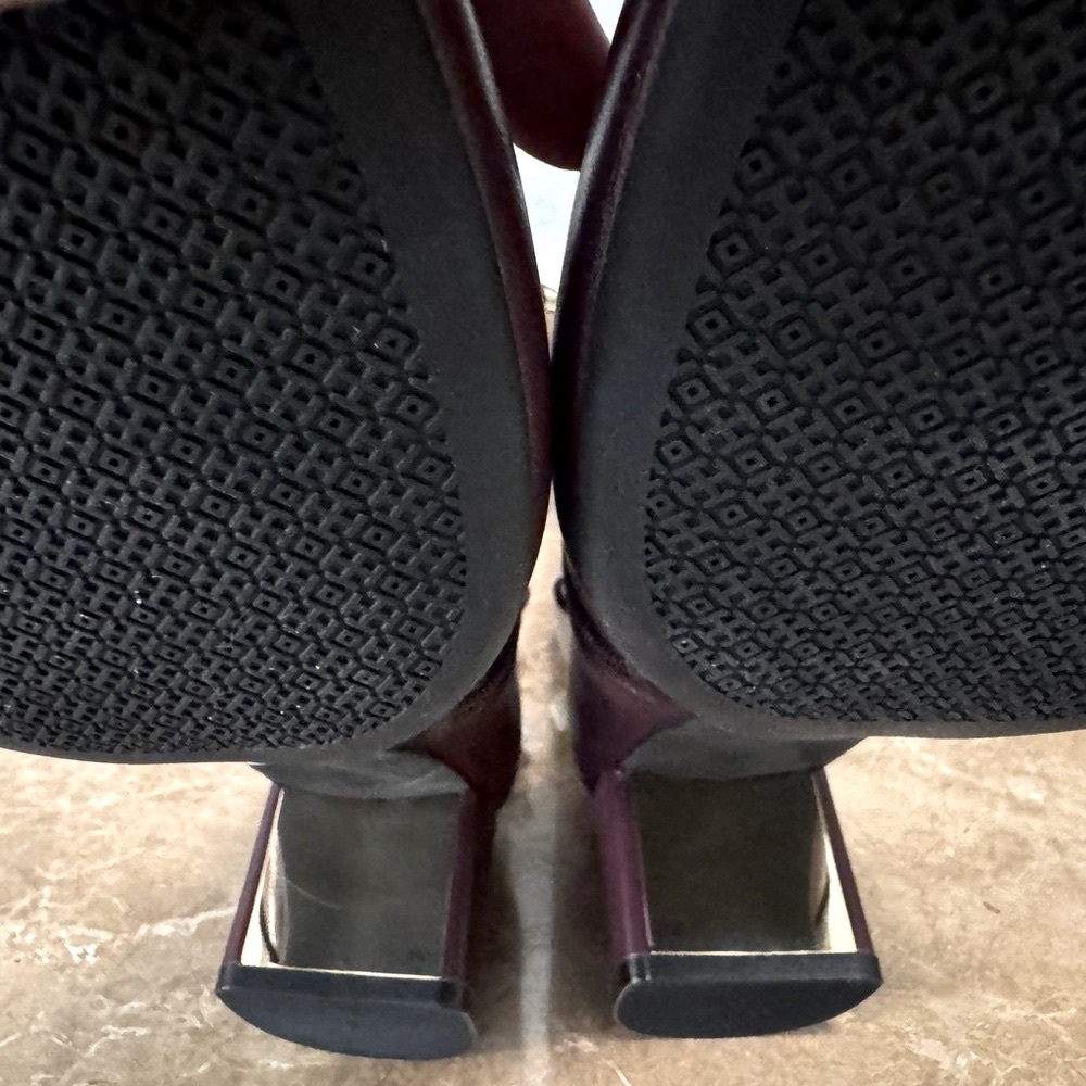 Tory Burch Rich Burgandy Leather Ankle Booties NEW Size 11 - Picture 10 of 14